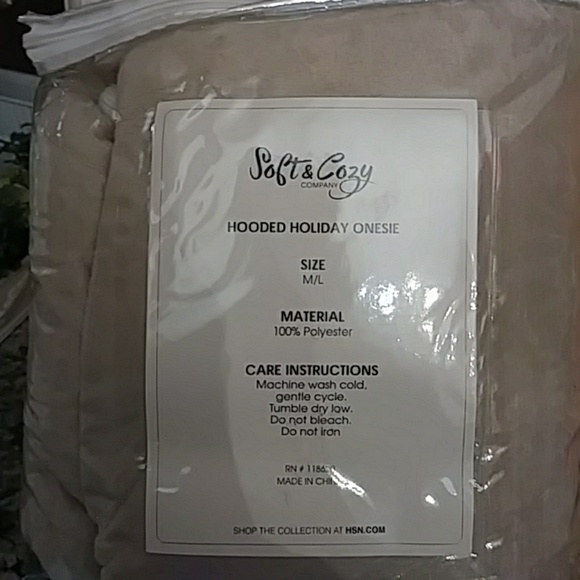 Soft & Cozy Hooded Holiday Onesie, Reindeer - Picture 2 of 8